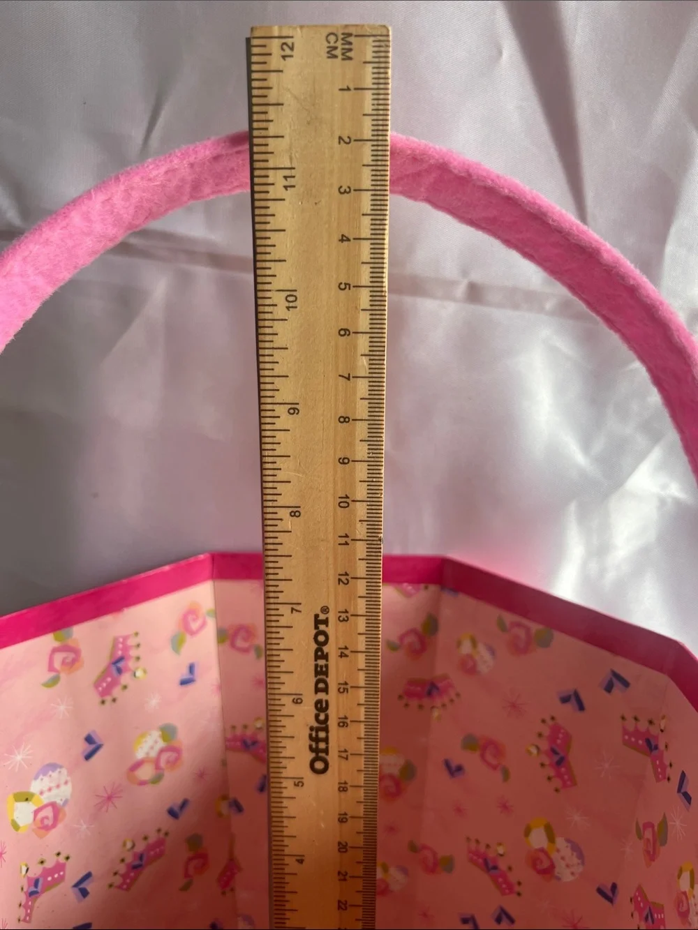 Disney Pink Kids Basket with Princes Jasmine, Ariel, and Mulan